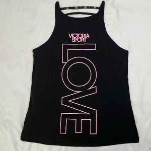 Victoria’s Secret VSX Sport Tank w/Elastic Logo Straps on a Scoop Back, Sz: M